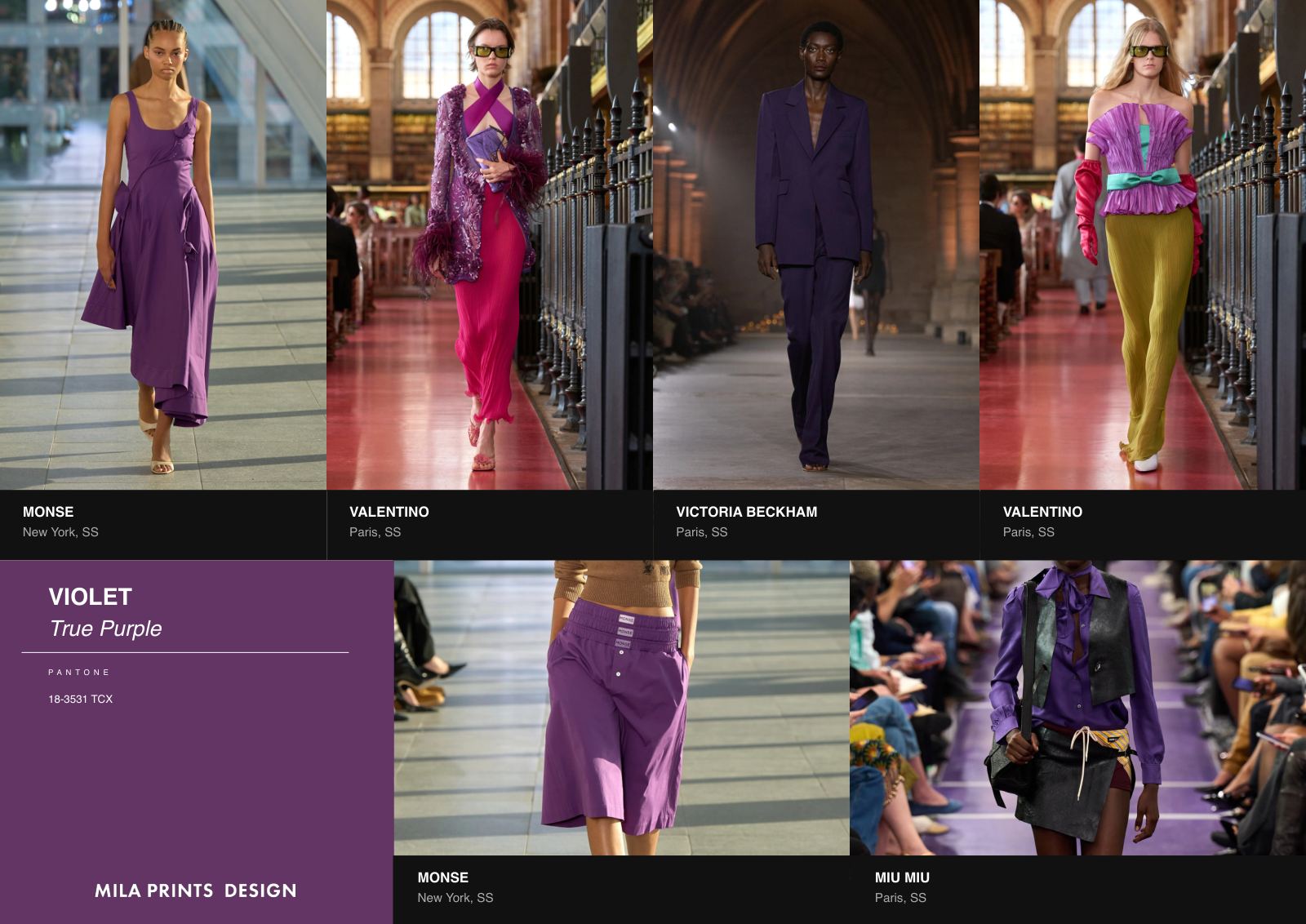 Page from the MPD S/S 27 report: True Purple.