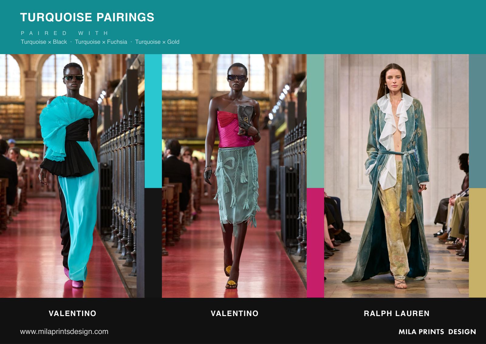 Page from the MPD S/S 27 report: Turquoise Pairings.