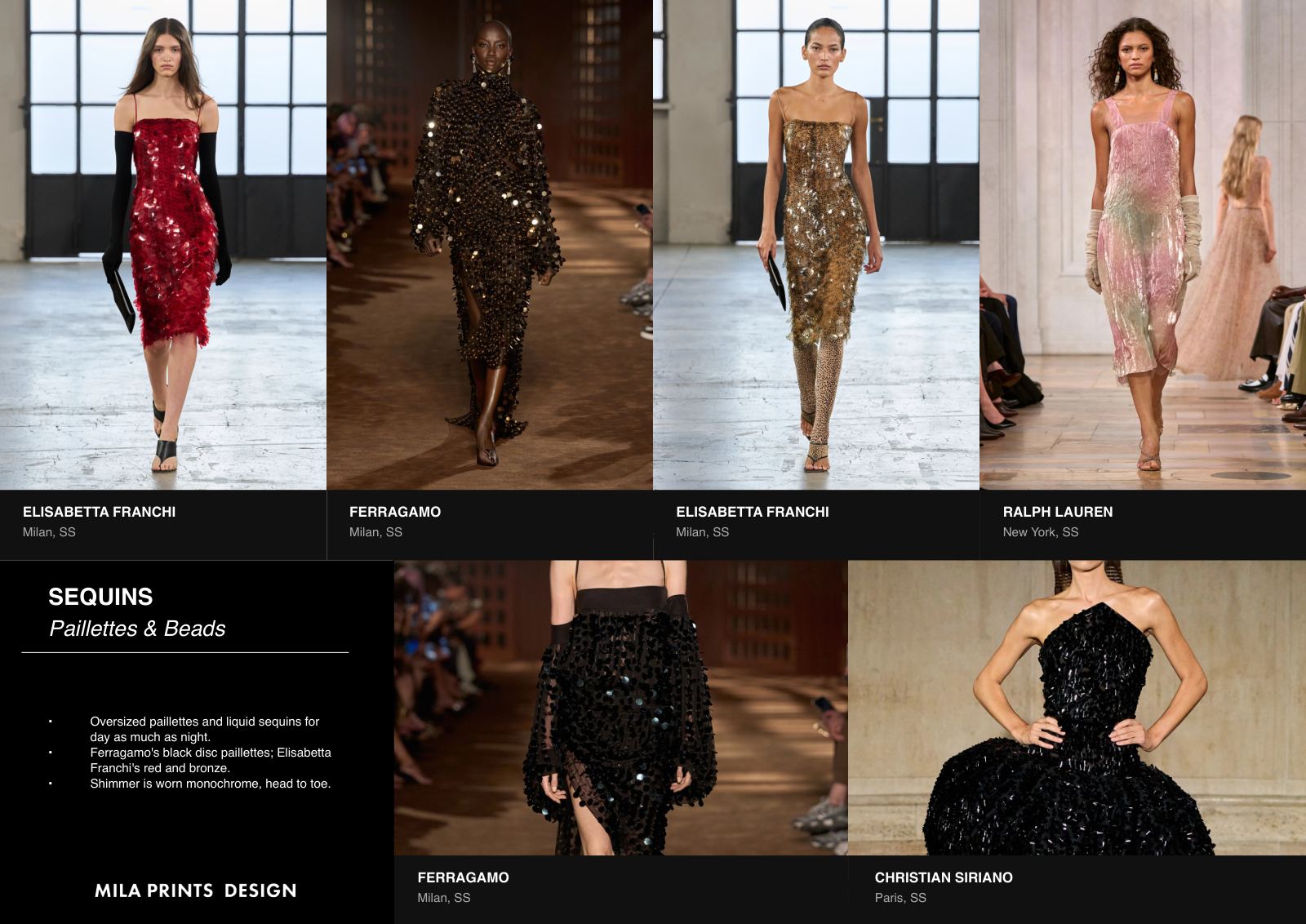 Page from the MPD S/S 27 report: Paillettes & Beads.
