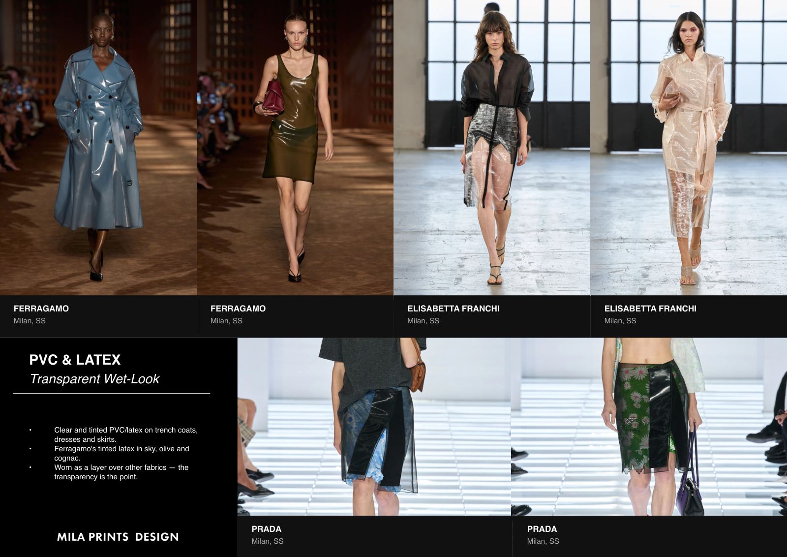 Page from the MPD S/S 27 report: Transparent Wet-Look.